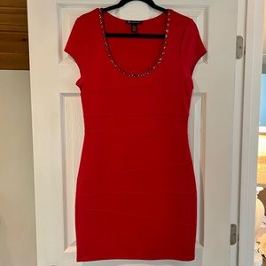 INC Modern Bloom Starlet Red dress